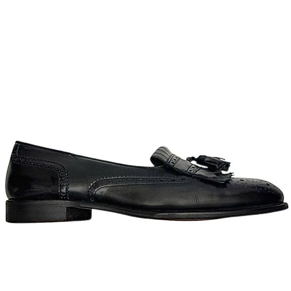 Alfani Mens Leather Kilt Tassell Loafer Shoe Made In Italy Size 9 M Pre-Owned